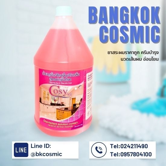 โรงงานผลิตน้ำยาทำความสะอาด Bangkok cosmic - ผลิตและขายส่งผลิตภัณฑ์ทำความสะอาดพื้น และน้ำยาล้างห้องน้ำCOSY